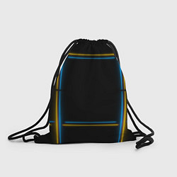 Рюкзак-мешок Neon yellow light blue, цвет: 3D-принт