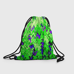 Мешок для обуви Ярко-зелёный стекающая абстаркция