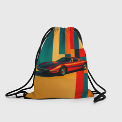 Мешок для обуви Спорткар ретрофутуризм поп-арт 1970-е