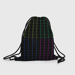 Рюкзак-мешок Color black multicolored stripes, цвет: 3D-принт