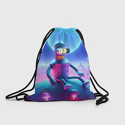Рюкзак-мешок Bender bending robot on the amazing neon mushroom, цвет: 3D-принт