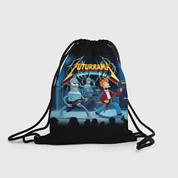 Рюкзак-мешок Rock group Futurama - ai art fantasy, цвет: 3D-принт