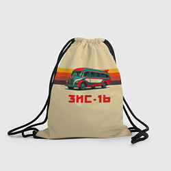 Рюкзак-мешок Ретро автобус ЗИС-16 поп-арт, цвет: 3D-принт