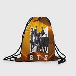 Рюкзак-мешок BTS объемные оранжевые плиты, цвет: 3D-принт
