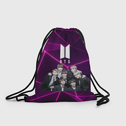 Рюкзак-мешок BTS фиолетовые плиты, цвет: 3D-принт