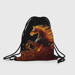 Рюкзак-мешок Оранжево желтая лошадь созданная из янтаря, цвет: 3D-принт