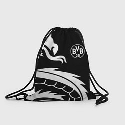 Рюкзак-мешок Borussia дракон белый, цвет: 3D-принт