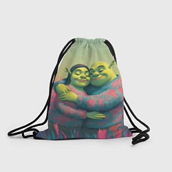 Рюкзак-мешок Принцесса Фиона и Шрек обнимаются, цвет: 3D-принт