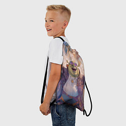 Рюкзак-мешок Шрек на фоне витражей, цвет: 3D-принт — фото 2