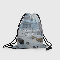 Рюкзак-мешок Новогодняя улица Питера, цвет: 3D-принт