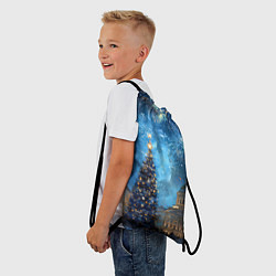 Рюкзак-мешок Новый год Санкт-Петербург, цвет: 3D-принт — фото 2