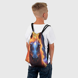 Рюкзак-мешок Космическая огненная лошадь, цвет: 3D-принт — фото 2