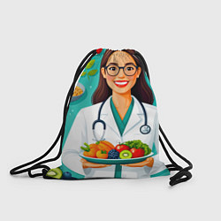 Рюкзак-мешок Здоровое питание с экспертом, цвет: 3D-принт