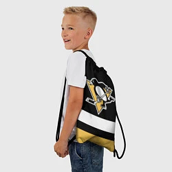 Рюкзак-мешок Pittsburgh Penguins: Black, цвет: 3D-принт — фото 2