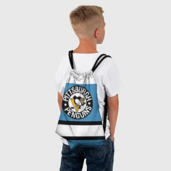 Рюкзак-мешок Pittsburgh Penguins: White, цвет: 3D-принт — фото 2