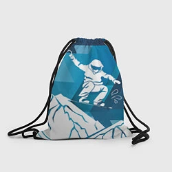 Рюкзак-мешок Горы и сноубордист, цвет: 3D-принт