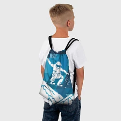 Рюкзак-мешок Горы и сноубордист, цвет: 3D-принт — фото 2