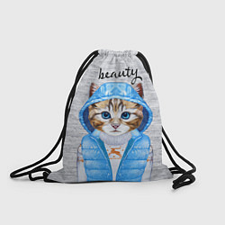 Рюкзак-мешок Модная киска, цвет: 3D-принт