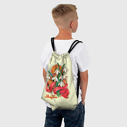 Рюкзак-мешок Подснежники, цвет: 3D-принт — фото 2