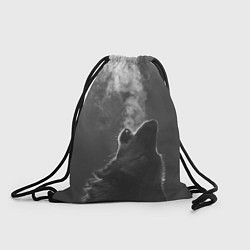 Рюкзак-мешок Воющий волк, цвет: 3D-принт