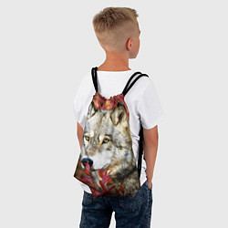 Рюкзак-мешок Волк в кустах, цвет: 3D-принт — фото 2