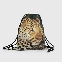 Рюкзак-мешок Леопард в лесу, цвет: 3D-принт
