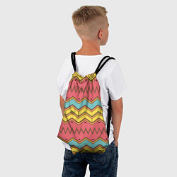 Рюкзак-мешок Цветные зигзаги, цвет: 3D-принт — фото 2
