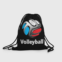 Рюкзак-мешок Волейбольный мяч российский триколор, цвет: 3D-принт
