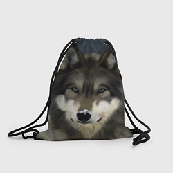 Рюкзак-мешок Зимний волк, цвет: 3D-принт