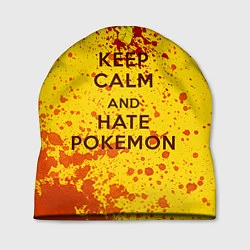 Шапка Keep Calm & Hate Pokemons, цвет: 3D-принт