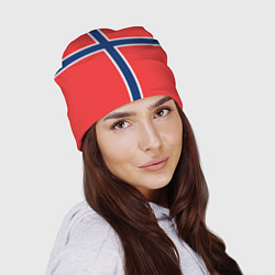 Шапка Флаг Норвегии, цвет: 3D-принт — фото 2