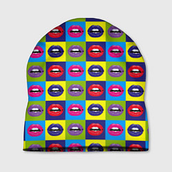 Шапка Pop Art Lips, цвет: 3D-принт