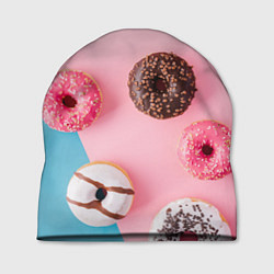 Шапка Сладкие пончики, цвет: 3D-принт
