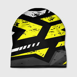 Шапка Black yellow abstract sport style