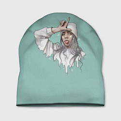 Шапка Billie Eilish Mint Art, цвет: 3D-принт