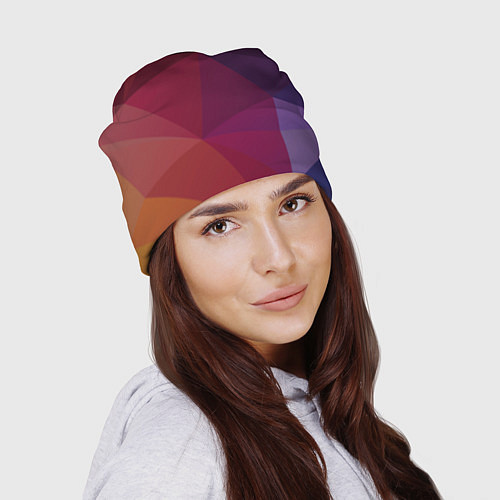 Шапка Полигональный фон / 3D-принт – фото 2