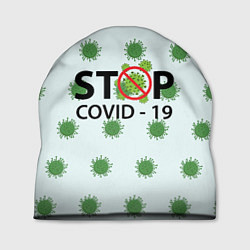 Шапка Stop COVID, цвет: 3D-принт