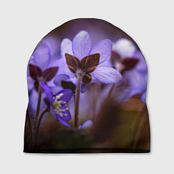 Шапка Хрупкий цветок фиалка, цвет: 3D-принт