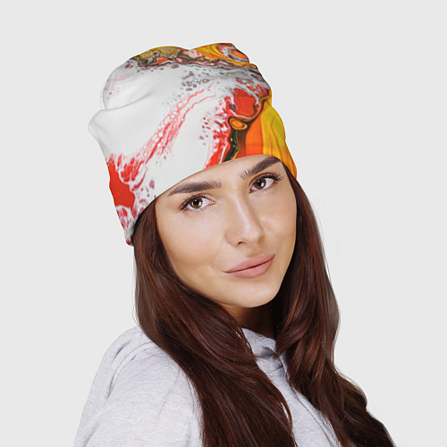 Шапка Рисунок желтой краской / 3D-принт – фото 2