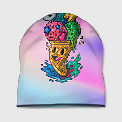 Шапка Счастливое мороженое, цвет: 3D-принт