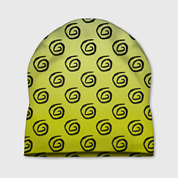 Шапка Узор спиральки на желтом фоне, цвет: 3D-принт