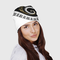 Шапка МУЗЫКАЛЬНЫЙ УЗОР, цвет: 3D-принт — фото 2