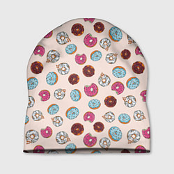 Шапка Пончики донаты паттерн, цвет: 3D-принт