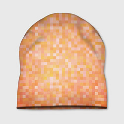 Шапка Оранжевая пиксель абстракция