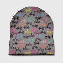 Шапка Цветные велосипеды паттерн, цвет: 3D-принт
