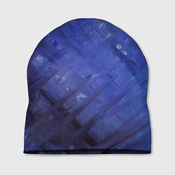 Шапка Синие акварельные мазки, цвет: 3D-принт