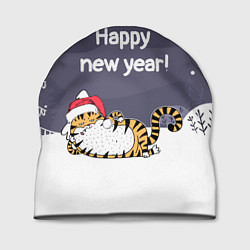 Шапка Happy New Year 2022 Тигр, цвет: 3D-принт
