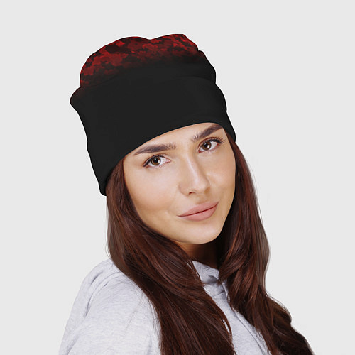 Шапка BLACK RED CAMO RED MILLITARY / 3D-принт – фото 2
