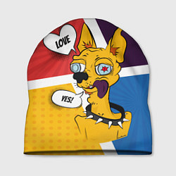 Шапка Comics Пес Dog Love Yes, цвет: 3D-принт
