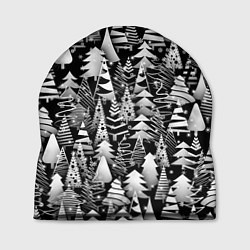 Шапка Лес абстрактных ёлок, цвет: 3D-принт